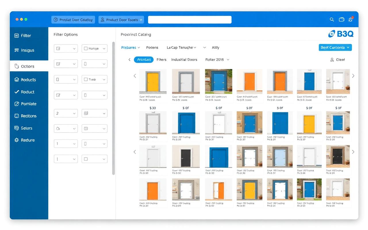 Product catalog with business filters