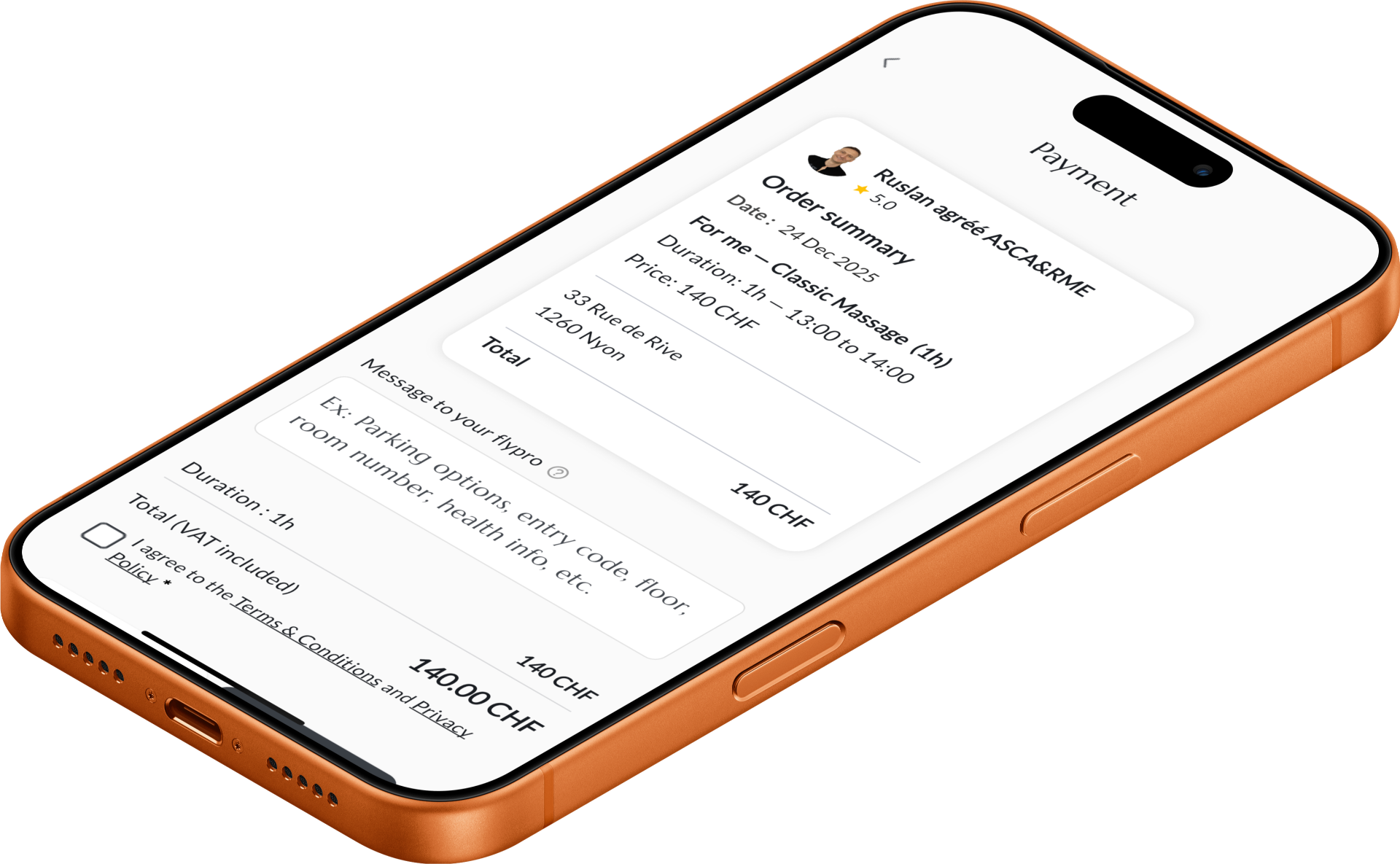 Order summary - Mobile