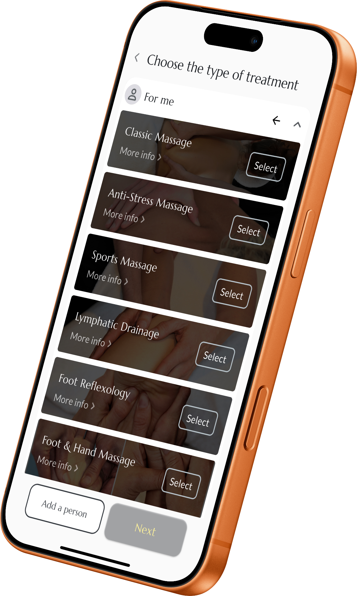 Treatment selection - Mobile