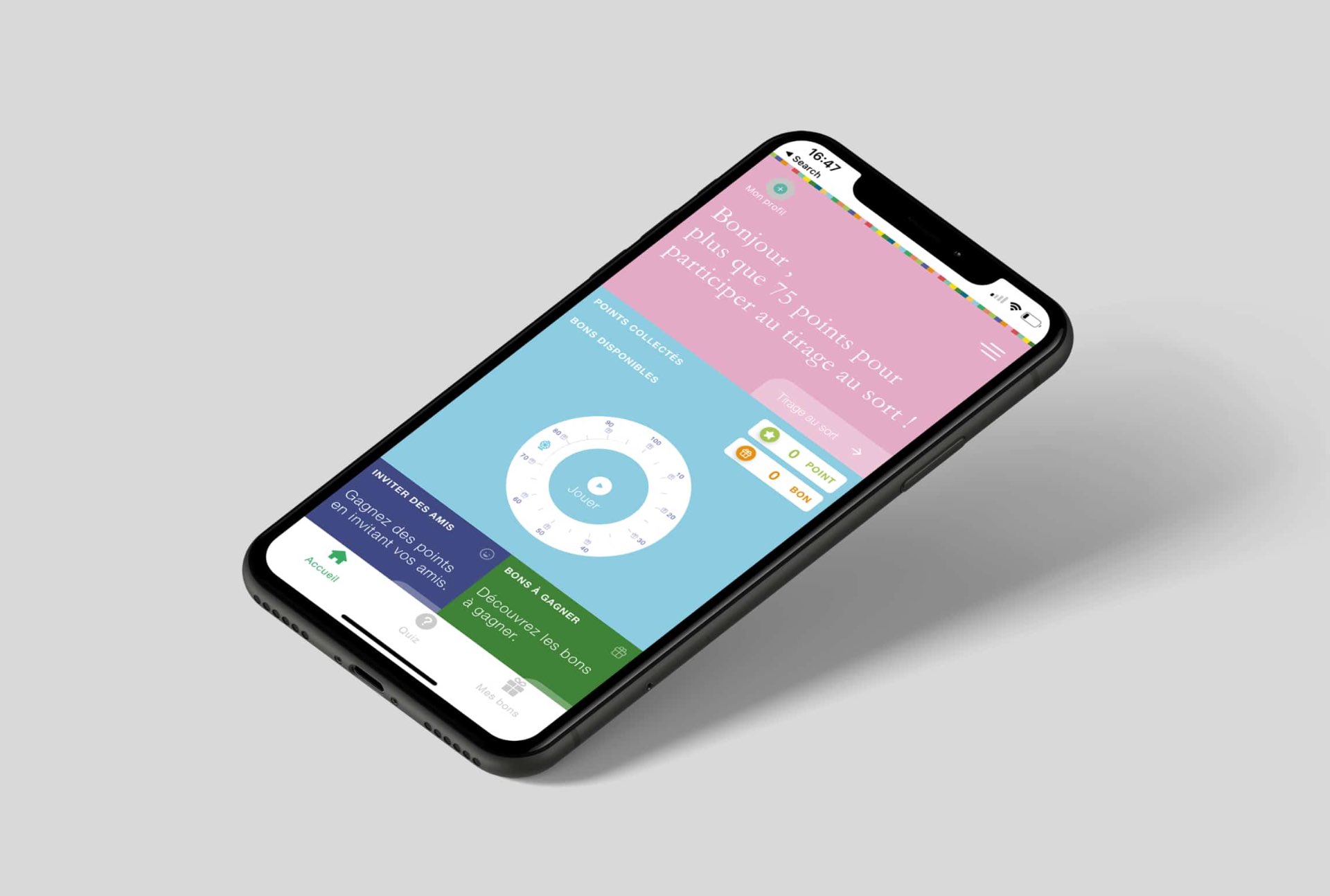 Dashboard and collected points