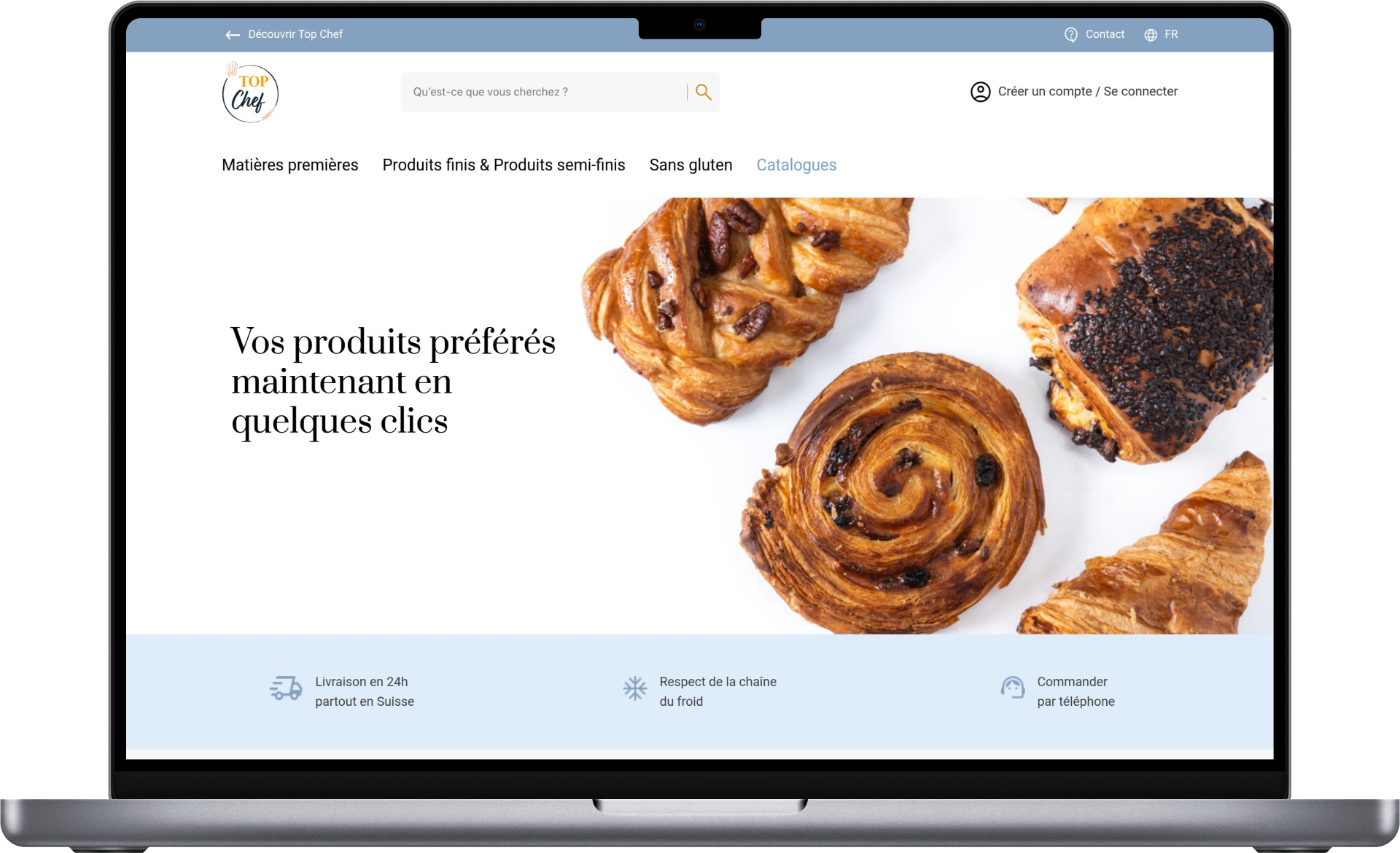 B2B e-commerce homepage