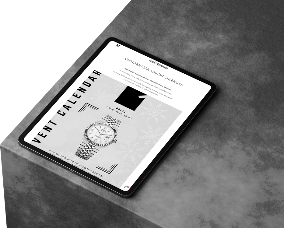 Watchonista on iPad - Advent Calendar